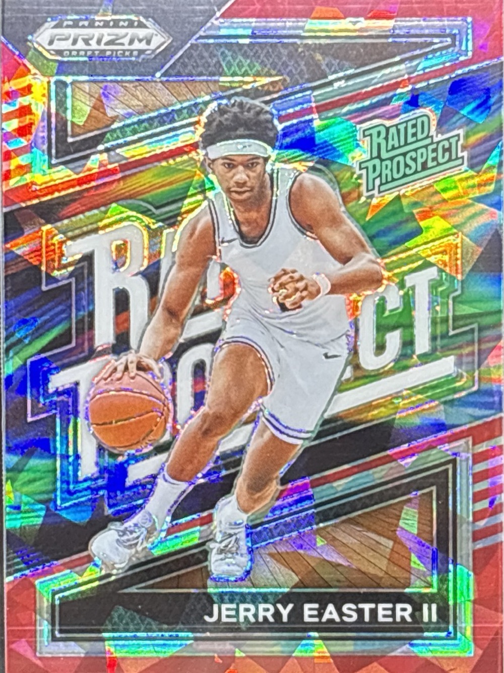 Panini Prizm Jerry Easter II Rated Prospect Card - Rainbow Holo